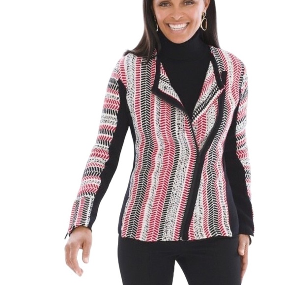 Chico’s size 1 Sophia Cardigan jacket zip closure - Picture 1 of 7